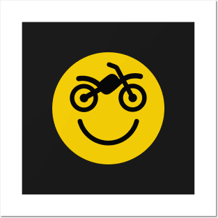 Happy off the road motocross smiley - motorcycle 2 Posters and Art